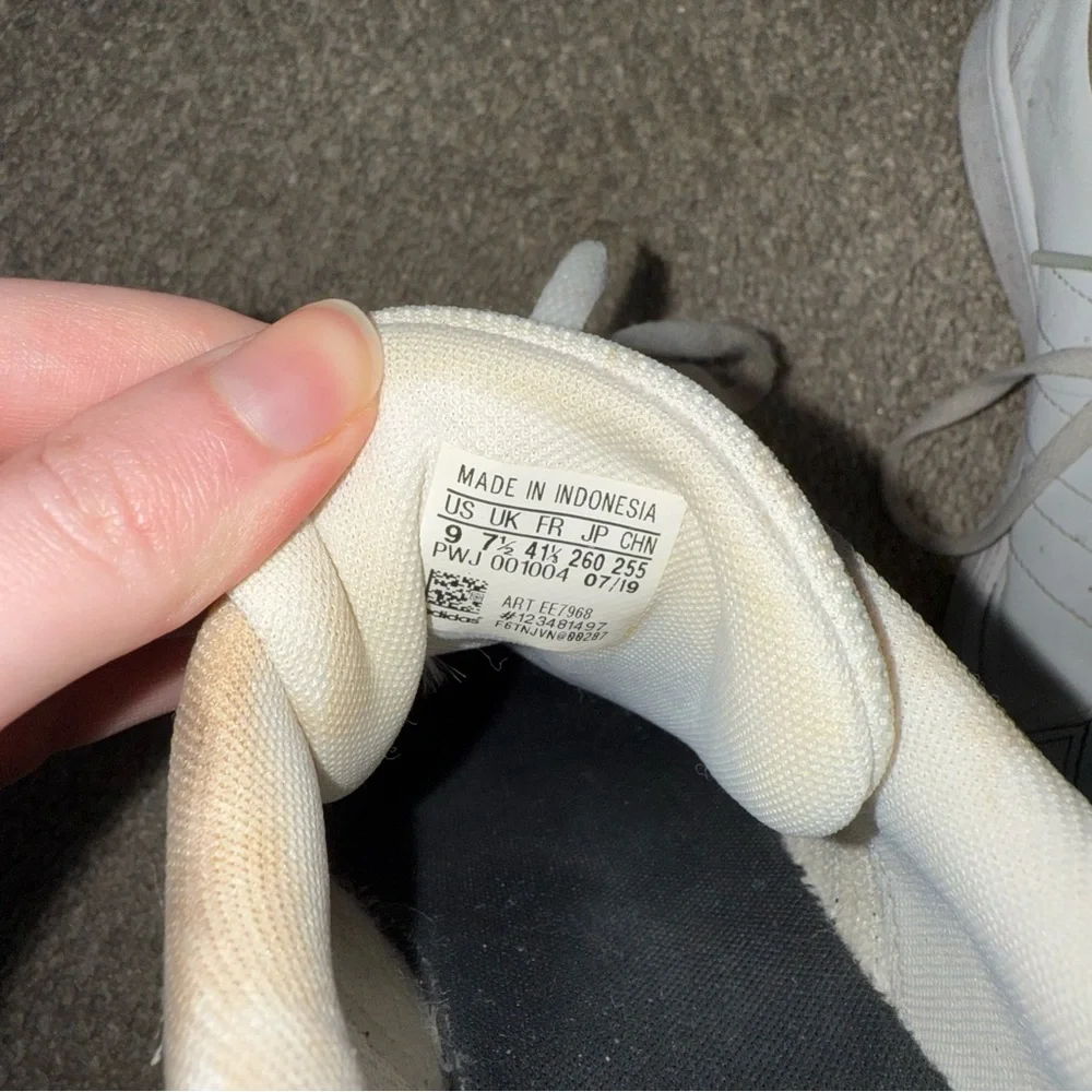 SOLD | Adidas - Grand Court Shoes - White and Black Sneakers - 9 - Picture 6 of 7